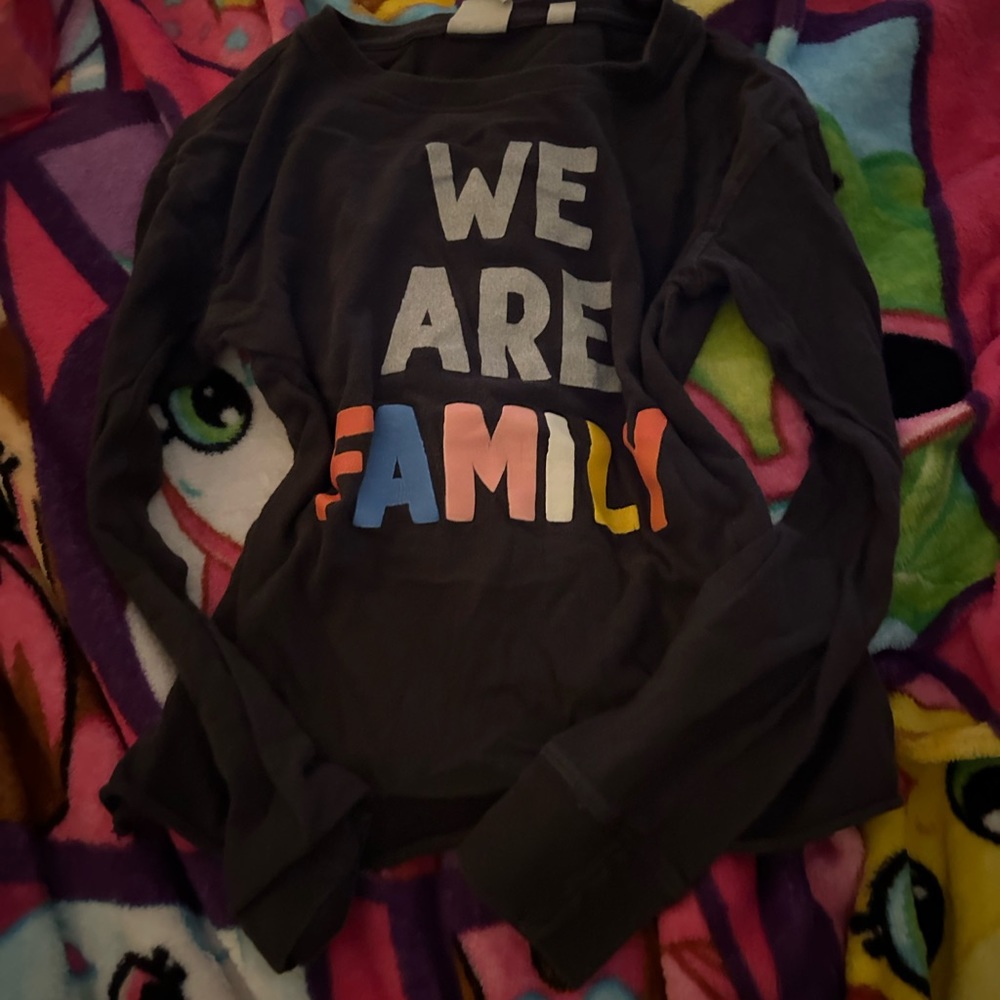 Black “We Are Family” Long Sleeve Shirt